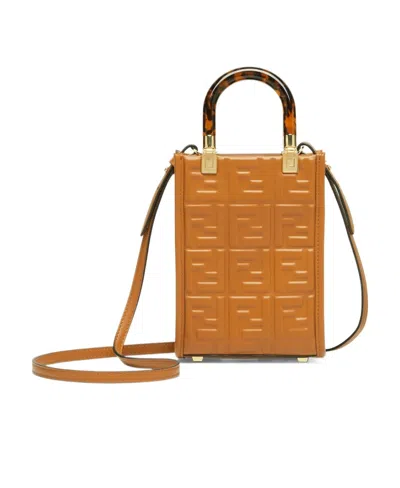 Fendi Mini Sunshine Shoulder Bag In Orange