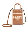 Fendi Mini Sunshine Crossbody Satchel With Adjustable Strap In Brown