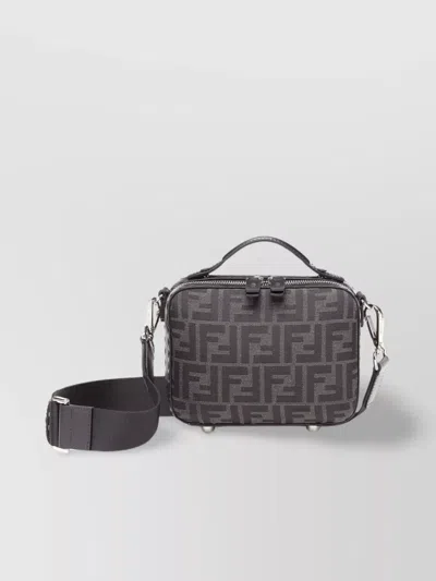 Fendi Mini Travel Bag Adjustable Strap In Gray