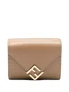 Fendi Mini Tri-fold Wallet In Brown
