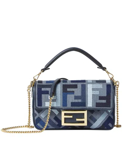 Fendi Mini Uette Bags In Blue