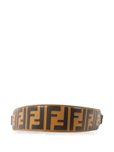 Pre-owned Fendi Mini You Ff Bag Strap In Brown