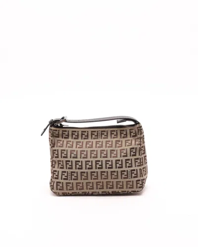 Fendi Mini Zucchino Bag In Brown