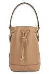 Fendi Women Camel Leather Mon Tresor Bucket Bag In Neutral