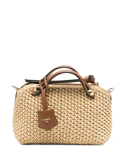 Fendi Miniby The Way Cross Body Bag In Neutral