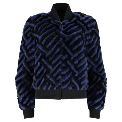 Pre-owned Fendi Mink Fur Bomber Jacket In Black