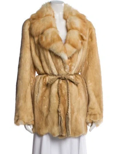 Pre-owned Fendi Mink Fur Jacket In Neutral