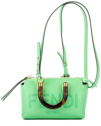Pre-owned Fendi Mint Green Calfskin Leather By The Way Top Handle (authentic Pre-loved)
