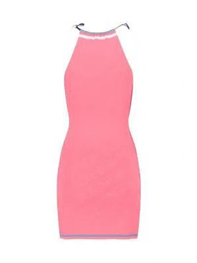 Pre-owned Fendi Mirror Motif Viscose Mini Dress In Rosa