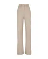 Fendi Beige Flannel Trousers In Nude