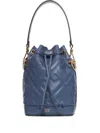 Fendi Borsa A Secchiello Mon Tresor In Pelle Avio  Donna In Blue