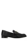 Fendi Logo-detail Leather Loafers In Black