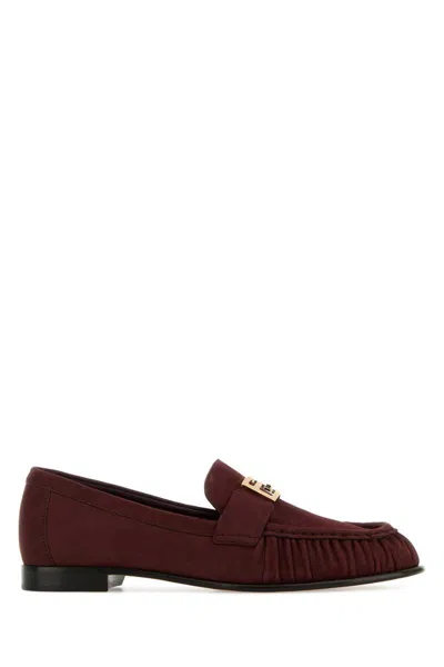 Fendi Women Brick Nappa Leather Baguette Loafers In Brown