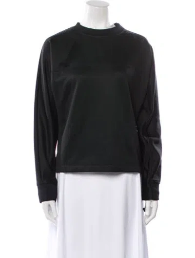 Pre-owned Fendi Mock Neck Long Sleeve Sweatshirt In Black