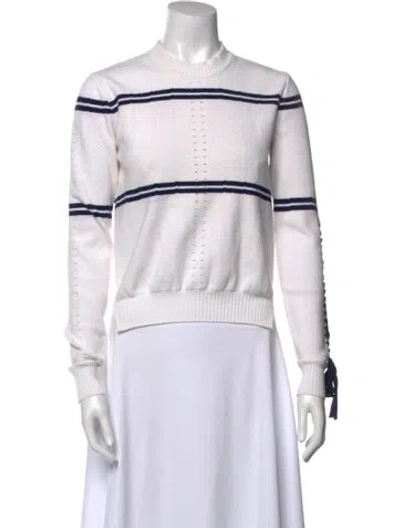 Pre-owned Fendi Mock Neck Long Sleeve Sweatshirt In Neutral