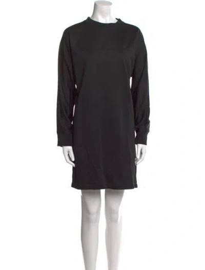 Pre-owned Fendi Mock Neck Mini Dress In Black