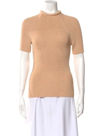Pre-owned Fendi Mock Neck Sweater In Neutral
