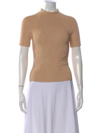 Pre-owned Fendi Mock Neck Sweater In Neutral