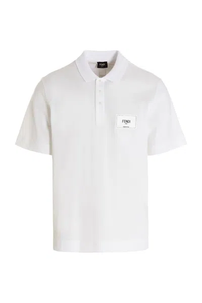 Fendi Modern Classic White Cotton T-shirt For Men In Biancooptc