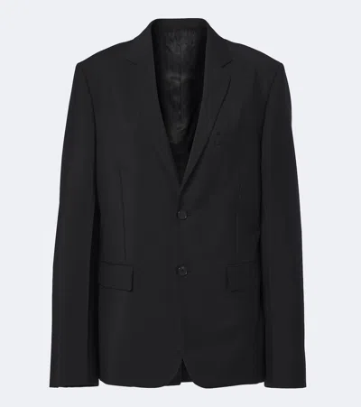 Fendi Mohair And Wool Blazer In Black