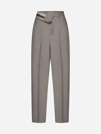 FENDI MOHAIR AND WOOL TROUSERS