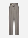 Fendi Mohair And Wool Trousers In Ash