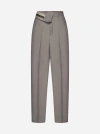 Fendi Mohair And Wool Trousers In Ash