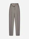 Fendi Mohair And Wool Trousers In Grey