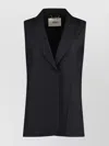 Fendi Black Tailored Vest With Sharp Lapel