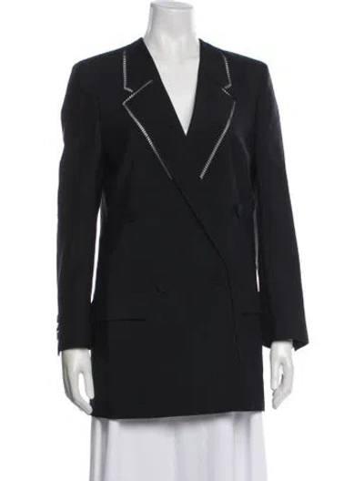 Pre-owned Fendi Mohair Blazer In Black