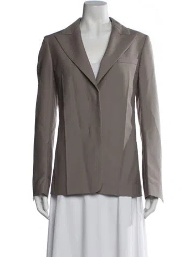 Pre-owned Fendi Mohair Blazer In Grey