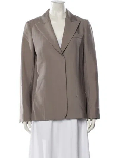 Pre-owned Fendi Mohair Blazer In Neutral