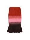 Fendi Gradient Mohair And Wool High-waisted Midi Skirt Clothing In Multi