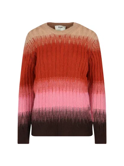 Fendi Mohair Blend Sweater In Multi