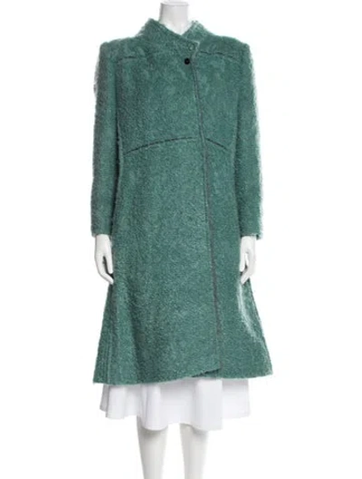 Pre-owned Fendi Mohair Coat In Green