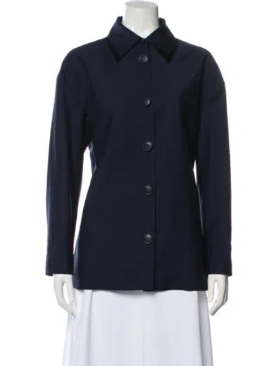 Pre-owned Fendi Mohair Evening Jacket In Blue