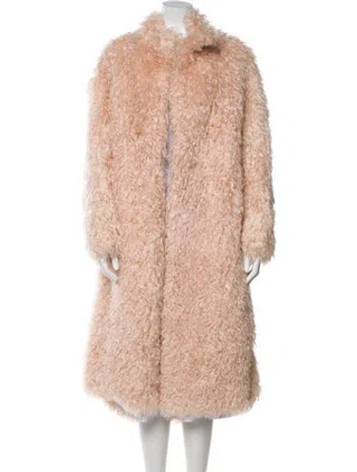 Pre-owned Fendi Mohair Faux Fur Coat W/ Tags In Neutral
