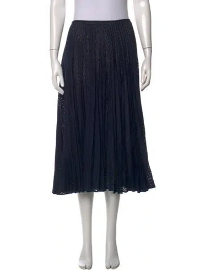Pre-owned Fendi Mohair Midi Length Skirt In Blue