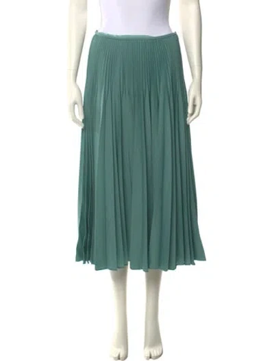 Pre-owned Fendi Mohair Midi Length Skirt In Green