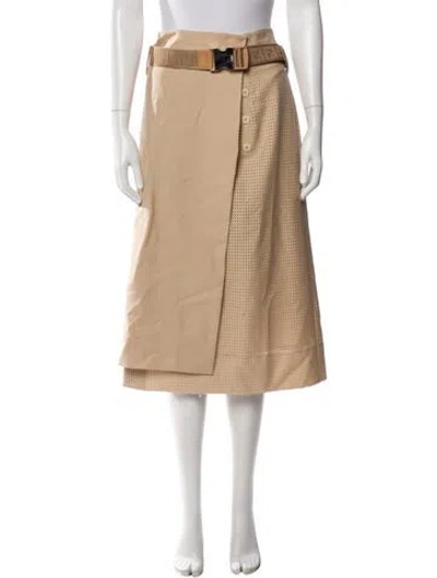 Pre-owned Fendi Mohair Midi Length Skirt In Neutral