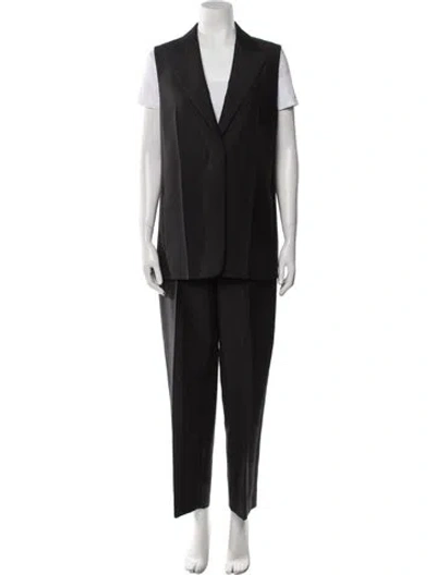 Pre-owned Fendi Mohair Pantsuit In Black