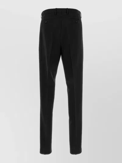 Fendi Mohair Virgin Wool Tailored Trousers In Black