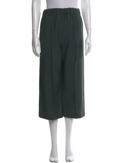 Pre-owned Fendi Mohair Wide Leg Pants In Green
