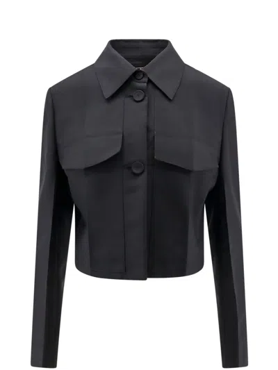Fendi Mohair Wool Shirt In Black