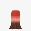 Fendi Gradient Mohair And Wool High-waisted Midi Skirt Clothing In Red