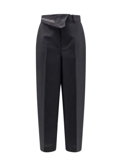 Fendi Wool Trousers In Black