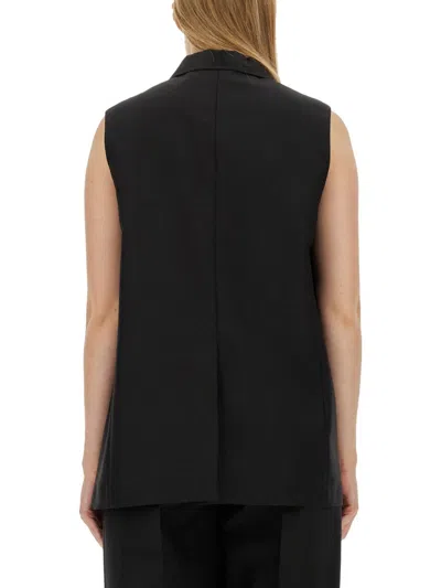 Fendi Mohair-wool Blend Vest In Black