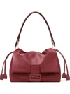Fendi Women Mamma Baguette Medium Leather Crossbody Bag In Red