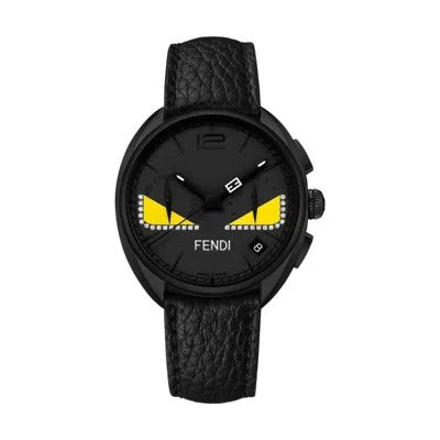 Pre-owned Fendi Momento  Bugs Black Dial Watch F214611611d1