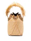 Fendi Women's Mini Mon Tresor Paglia Ff/vit In 中性色
